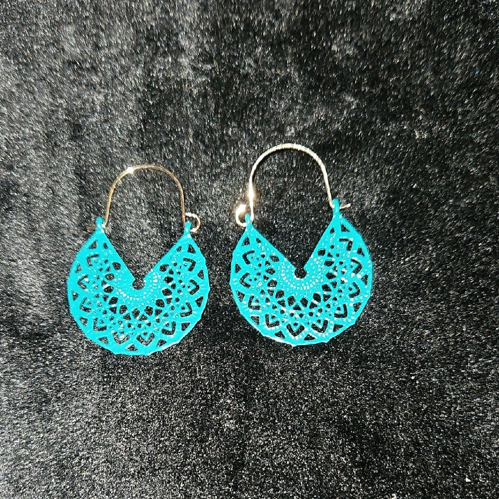 Turquoise Bohemian Hoop Earrings - Women Jewelry